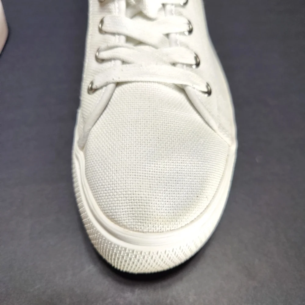 Steve Madden  Elore Off White Light Tan Lace Up Platform Sneaker Women's Shoe 9M